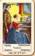 Fröhlichkeit, Biedermeier antik Aufschlagkarten, Wahrsagekarten, Biedermeier Fortune telling cards, ancient cartomancy