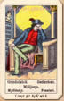 Gedanken, Biedermeier antik Aufschlagkarten, Wahrsagekarten, Biedermeier Fortune telling cards, ancient cartomancy