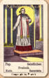 Geistlicher, Biedermeier antik Aufschlagkarten, Wahrsagekarten, Biedermeier Fortune telling cards, ancient cartomancy