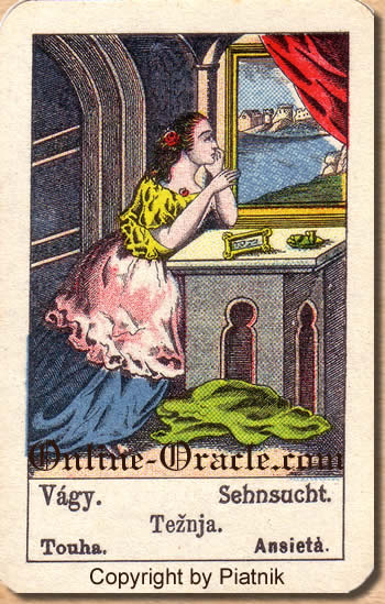 Sehnsucht Biedermeier fortune telling cards with ancient tarot