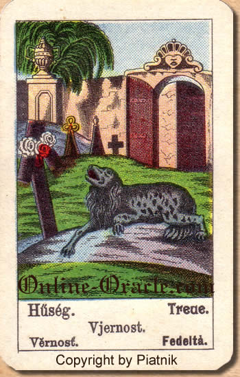 Treue Biedermeier fortune telling cards with ancient tarot