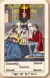 Heirat Biedermeier antik Aufschlagkarten, Wahrsagekarten, Biedermeier Fortune telling cards, ancient cartomancy