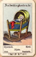 Kind, Biedermeier antik Aufschlagkarten, Wahrsagekarten, Biedermeier Fortune telling cards, ancient cartomancy