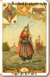 a brunette woman, Destin Antique fortune telling cards