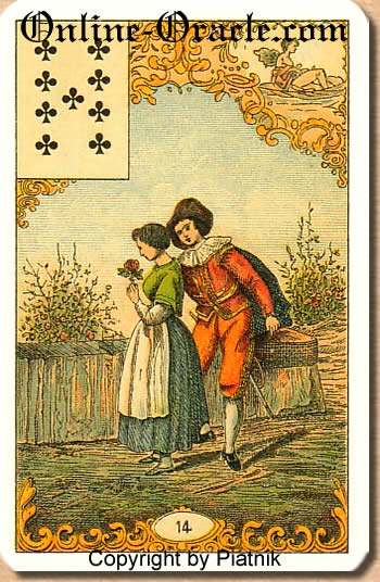 Marriage and success Destin Antique feine Aufschlagkarten, Fortune telling cards, cartes cartomancy fortune