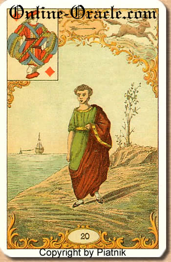 The messenger Destin Antique fortune telling cards, divination card
	  
