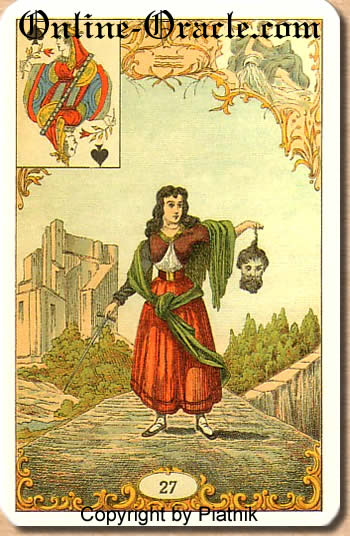 An embittered and jealously woman Destin Antique Fortune telling cards
