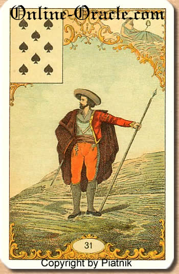Worries, failures, disappointment Destin Antique fortune telling cards with divination and cartomancy