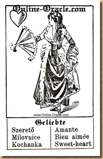 Sweet-heart Hegenauer´s antique ancient Fortune telling Cards from Germany